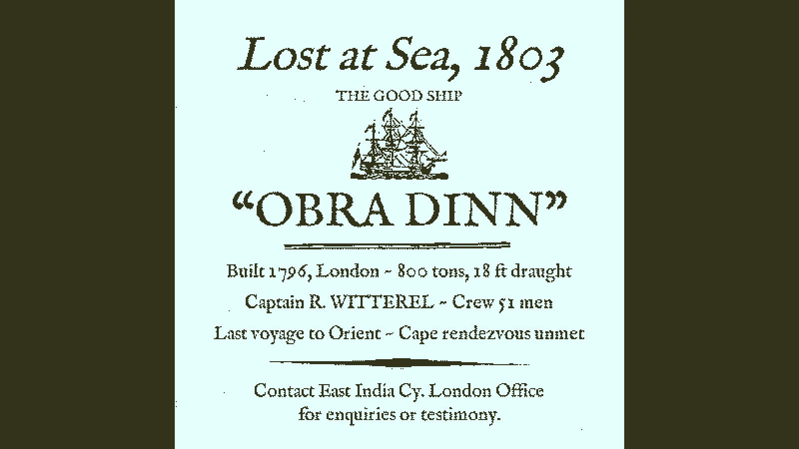 Return of the Obra Dinn - Additional Image 2